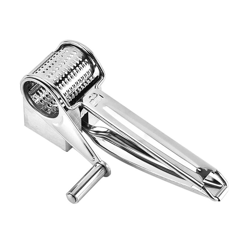 Mayata Multifunctional Rotary Cheese Planing Grater Stainless Steel Cheese Presser Shredder Cutter Grinder Kitchen Kit - Image 1